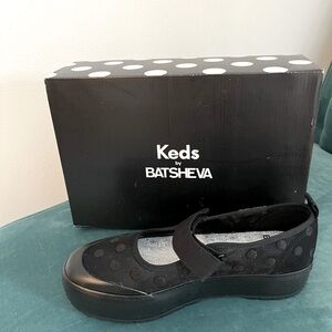 New in box Batsheva x Keds Mary Jane Mesh Polka Dot in Black